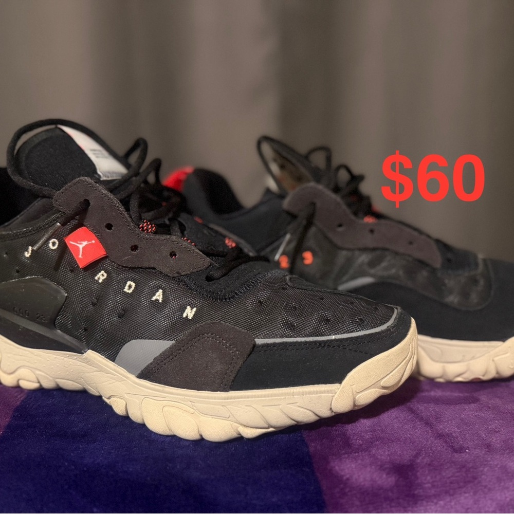 Jordan Black and Cream Men's Shoes